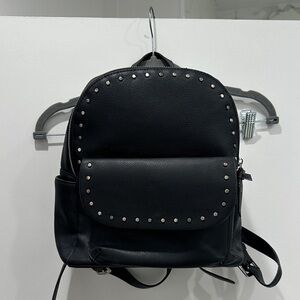 Black Studded Women's Backpack